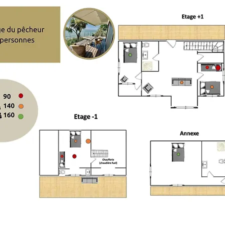 Casa vacanze La Clef Decamp Pecheur 12pers Vue Mont St-michel Champeaux