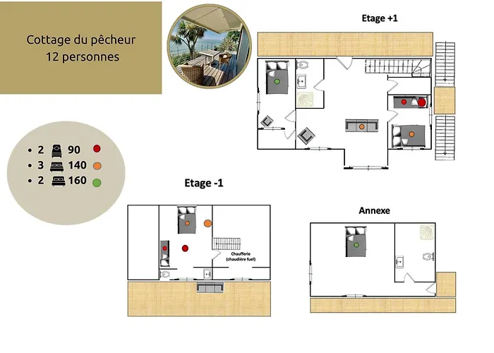 Casa vacanze La Clef Decamp Pecheur 12pers Vue Mont St-michel Champeaux